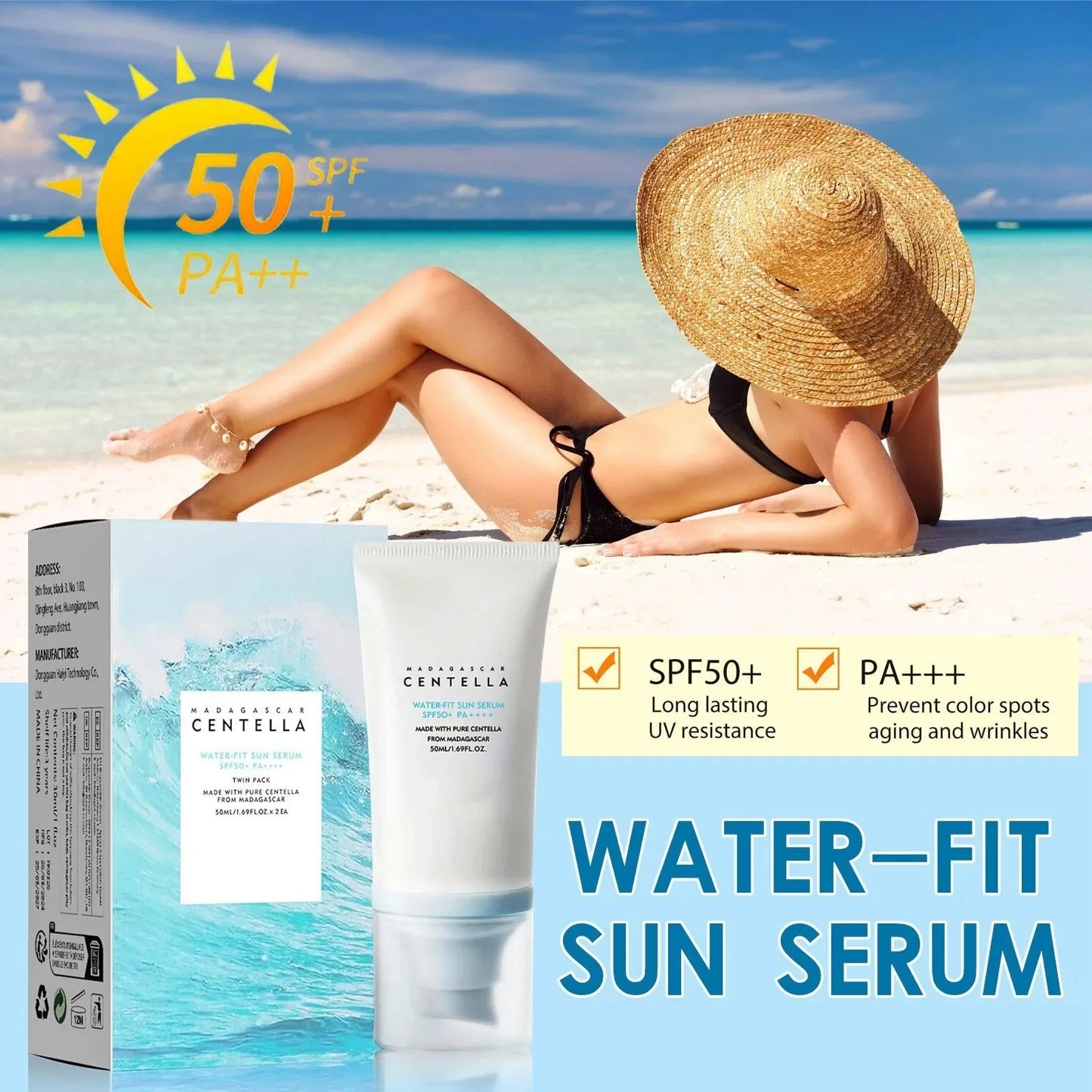 Original 50 Facial Sunscreen with Centella