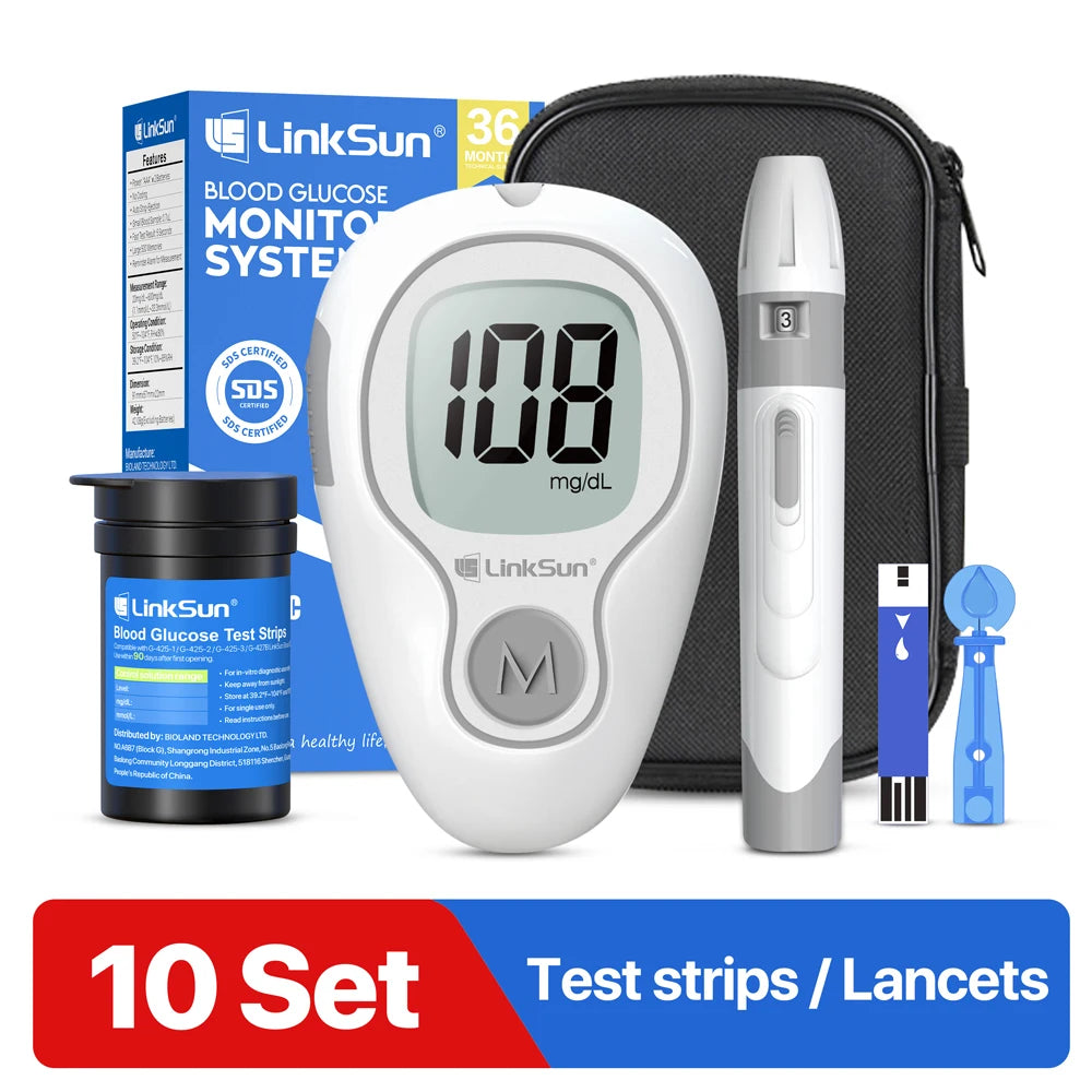LinkSun G-425-3 No-Code Blood Glucose Meter Kit