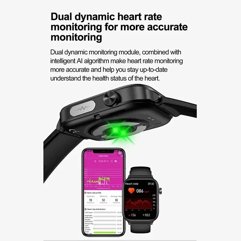 2025 Smartwatch with ECG, PPG & Health Monitoring