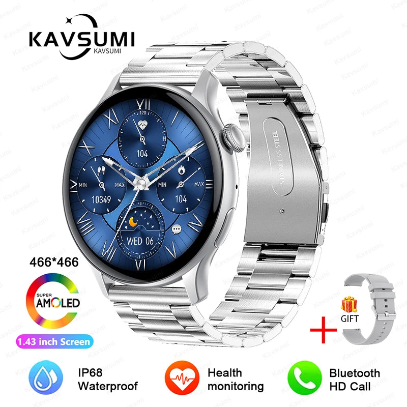 2024 NFC Smartwatch for Women with GPS & Health Monitoring